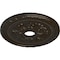 Ekena Millwork Palmetto Ceiling Medallion (Fits Canopies up to 5"), 20 7/8"OD x 3 5/8"ID x 1 5/8"P, Stone Hearth CM20PMSHF - alternate 4